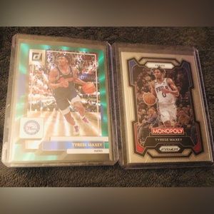 Tyrese Maxey 2022 Donruss Basketball-Green Laser Holo-Philadelphia 76ers